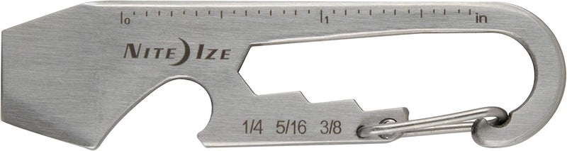 NiteIze Carabiner Key Clip,Silver,1-11/16 in - Image 1